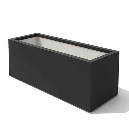 Polyester plantenbak 137x50x50 cm - Zwartgrijs (RAL 7021)
