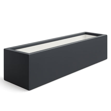 Polyester plantenbak 200x50x40 cm - Zwartgrijs