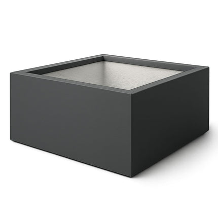 Polyester plantenbak 100x100x40 cm - Zwartgrijs (RAL 7021)