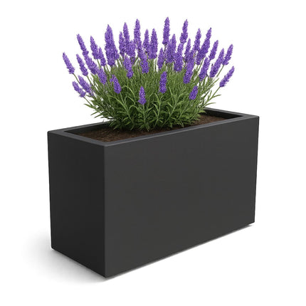 Polyester plantenbak 120x46x80 cm - Zwartgrijs (RAL 7021)