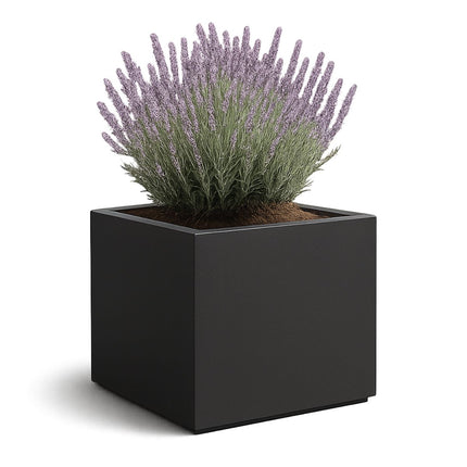 Polyester plantenbak 80x80x60 cm - Zwartgrijs (RAL 7021)