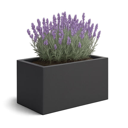 Polyester plantenbak 75x35x40 cm - Zwartgrijs (RAL 7021)