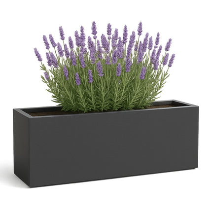 Polyester plantenbak 120x50x40 cm - Zwartgrijs (RAL 7021)