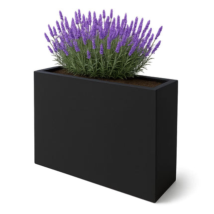 Polyester plantenbak 130x40x120 cm - Zwartgrijs (RAL 7021)