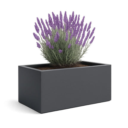 Polyester plantenbak 185x120x60 cm - Zwartgrijs (RAL 7021)