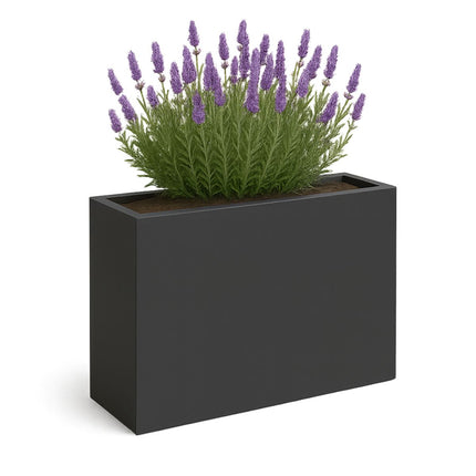 Polyester plantenbak 100x40x100 cm - Zwartgrijs (RAL 7021)