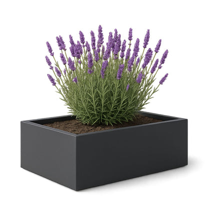 Polyester plantenbak 180x88x32 cm - Zwartgrijs (RAL 7021)