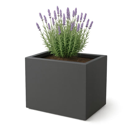 Polyester plantenbak 70x50x60 cm - Zwartgrijs (RAL 7021)