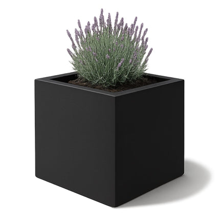 Polyester plantenbak 120x120x120 cm - Zwartgrijs (RAL 7021)