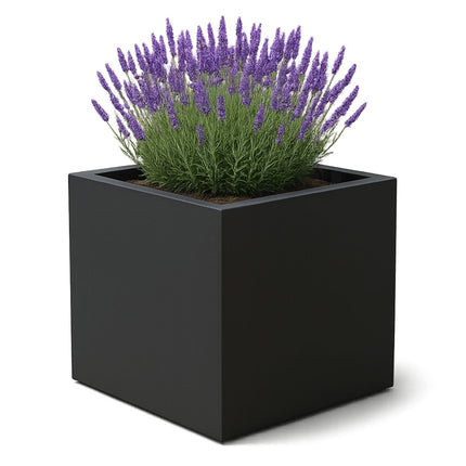 Polyester plantenbak 140x140x140 cm - Zwartgrijs (RAL 7021)