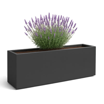 Polyester plantenbak 150x50x40 cm - Zwartgrijs (RAL 7021)