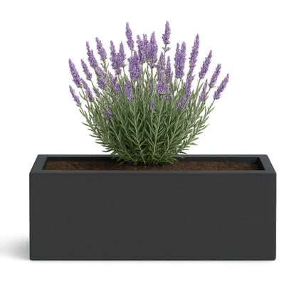 Polyester plantenbak 120x30x40 cm - Zwartgrijs (RAL 7021)