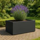 Polyester plantenbak 185x120x60 cm - Zwartgrijs (RAL 7021)