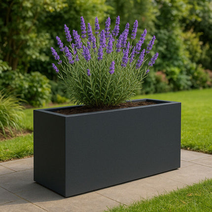 Polyester plantenbak 120x30x60 cm - Zwartgrijs (RAL 7021)