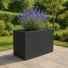 Polyester plantenbak 120x46x80 cm - Zwartgrijs (RAL 7021)