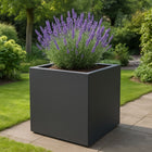 Polyester plantenbak 100x100x80 cm - Zwartgrijs (RAL 7021)