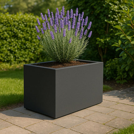 Polyester plantenbak 80x40x40 cm - Zwartgrijs (RAL 7021)