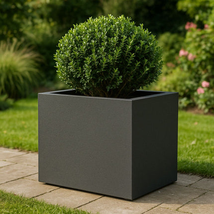 Polyester plantenbak 70x50x60 cm - Zwartgrijs (RAL 7021)