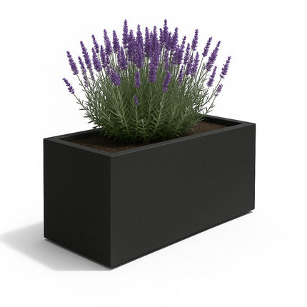 Polyester plantenbak 100x40x40 cm - Zwartgrijs (RAL 7021)