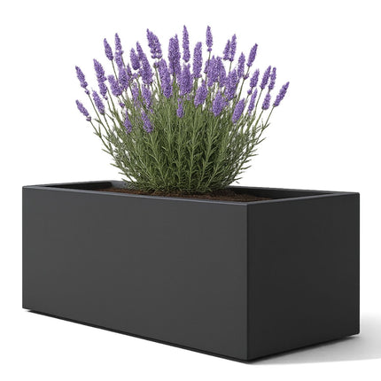 Polyester plantenbak 137x50x50 cm - Zwartgrijs (RAL 7021)