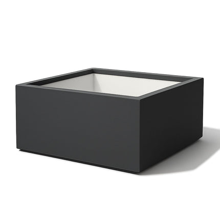 Polyester plantenbak 120x120x40 cm - Zwartgrijs (RAL 7021)