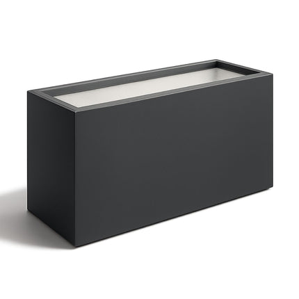 Polyester plantenbak 120x30x60 cm - Zwartgrijs (RAL 7021)