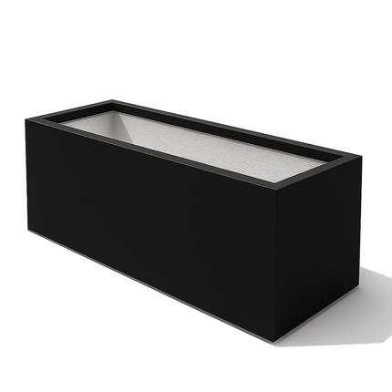 Polyester plantenbak 137x50x50 cm - Gitzwart (RAL 9005)