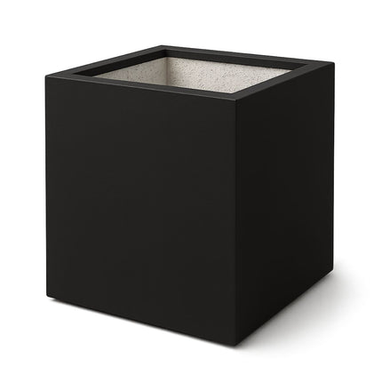 GARDRA Polyester planter 100x100x100 cm - Jet black (RAL 9005)