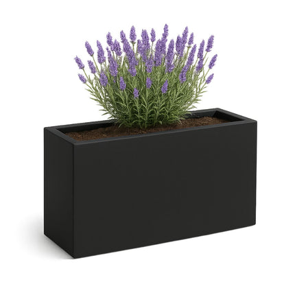 Polyester plantenbak 110x30x67 cm - Gitzwart (RAL 9005)