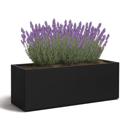 Polyester plantenbak 158x45x52.5 cm - Gitzwart (RAL 9005)