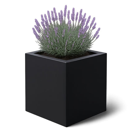 GARDRA Polyester planter 100x100x100 cm - Jet black (RAL 9005)