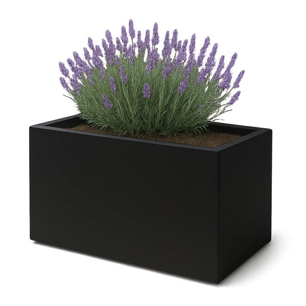 Polyester plantenbak 125x65x70 cm - Gitzwart (RAL 9005)