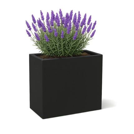 Polyester plantenbak 70x30x67 cm - Gitzwart (RAL 9005)