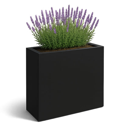 Polyester plantenbak 110x40x110 cm - Gitzwart (RAL 9005)