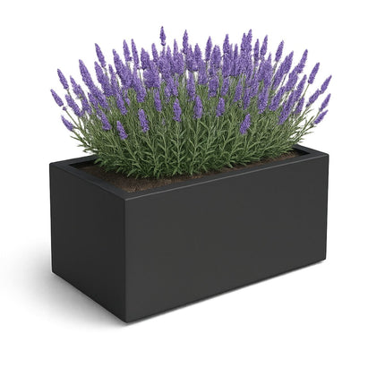 GARDRA Polyester plantenbak 100x50x50 cm - Gitzwart (RAL 9005)