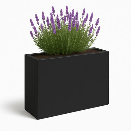 Polyester plantenbak 100x40x100 cm - Gitzwart (RAL 9005)