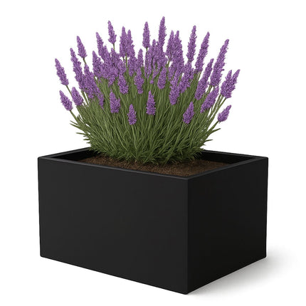 Polyester plantenbak 60x40x40 cm - Gitzwart (RAL 9005)