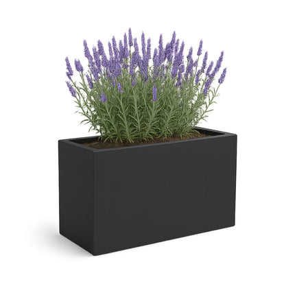 Polyester plantenbak 100x30x50 cm - Gitzwart (RAL 9005)