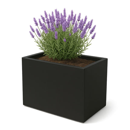 Polyester plantenbak 100x75x80 cm - Gitzwart (RAL 9005)