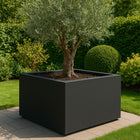 Polyester plantenbak 140x140x60 cm - Gitzwart (RAL 9005)