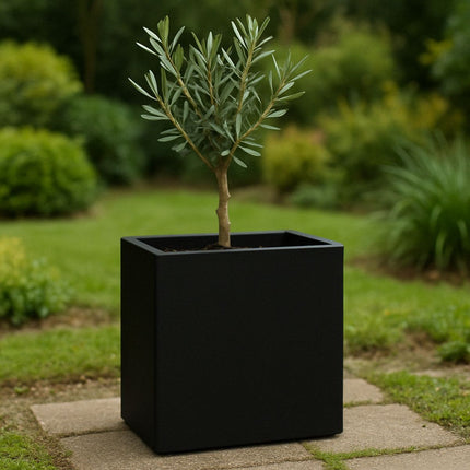 Polyester plantenbak 45x30x50 cm - Gitzwart (RAL 9005)