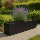 Polyester plantenbak 200x40x40 cm - Gitzwart (RAL 9005)