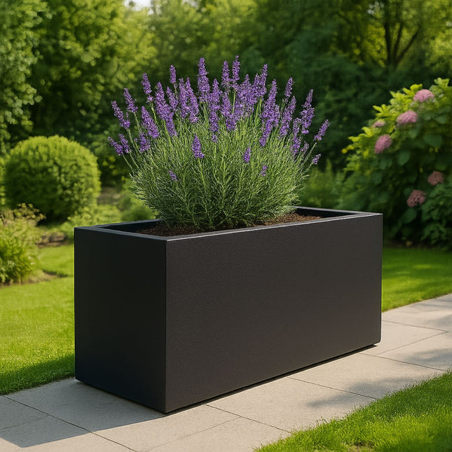 Polyester plantenbak 162x60x70 cm - Gitzwart (RAL 9005)