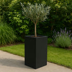 Polyester plantenbak 40x40x80 cm - Gitzwart (RAL 9005)