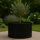 Polyester plantenbak Ø 100x60 cm - Gitzwart (RAL 9005)