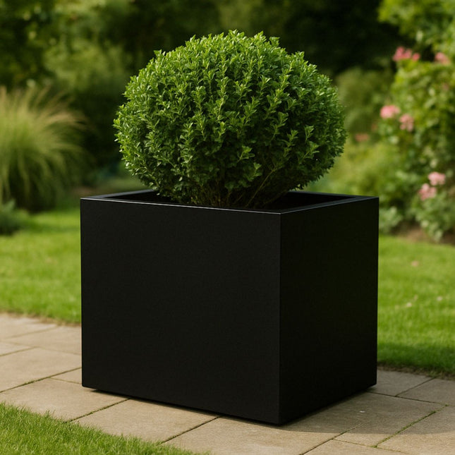 Polyester plantenbak 70x50x60 cm - Gitzwart (RAL 9005)