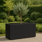 Polyester plantenbak 147x60x80 cm - Gitzwart (RAL 9005)