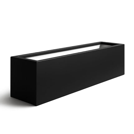 Polyester plantenbak 190x40x40 cm - Gitzwart (RAL 9005)