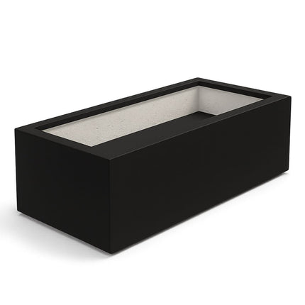 Polyester plantenbak 180x88x32 cm - Gitzwart (RAL 9005)