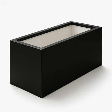 Polyester plantenbak 120x40x40 cm - Gitzwart (RAL 9005)